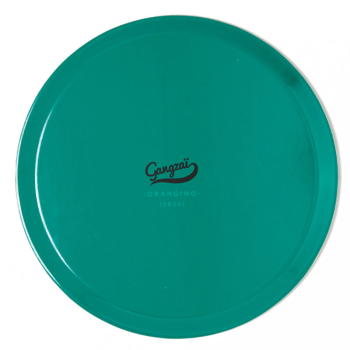 Gangzai round Tray, Orangino paint Lacquer multicolor, back